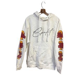 CAPALOT CURSIVE HOODIE – WHITE Sz L NWOT